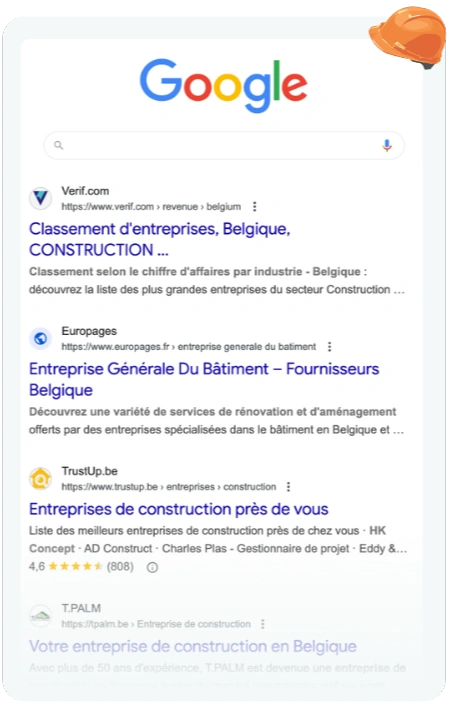 Media Fast - Professionnel du batiment - Recherche sur google