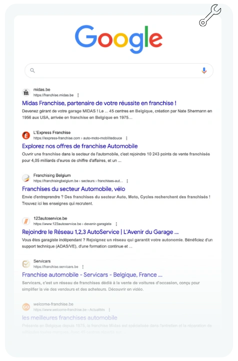Référencement dans le garage - Media Fast
